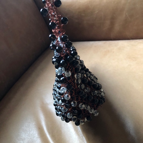 Hand beaded wire mesh bag - Picture 8 of 12